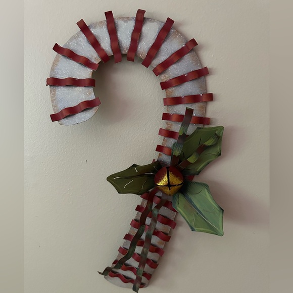 Other - Metal Candycane with Glitter for your wall or door.